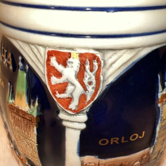 Korbel Beer Stein Mug By Risch-Lau & Gebr.Metz GmbH. Hand Made & Hand Painted - Picture 9 of 12